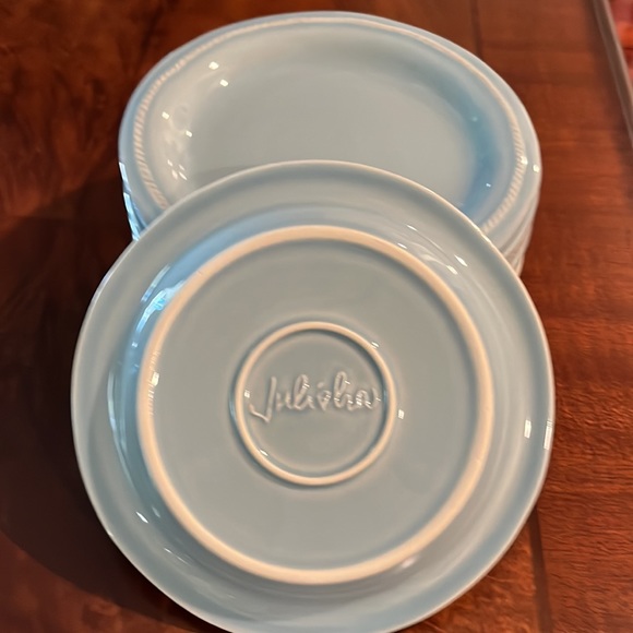 Juliska Rustic ice blue side plates-Retired - Picture 4 of 5